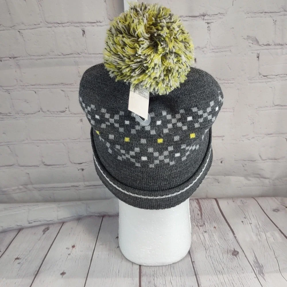 I'm Batman Unisex Kids Beanie Hat Toboggan One Sz Charcoal Gray Yellow White Pom